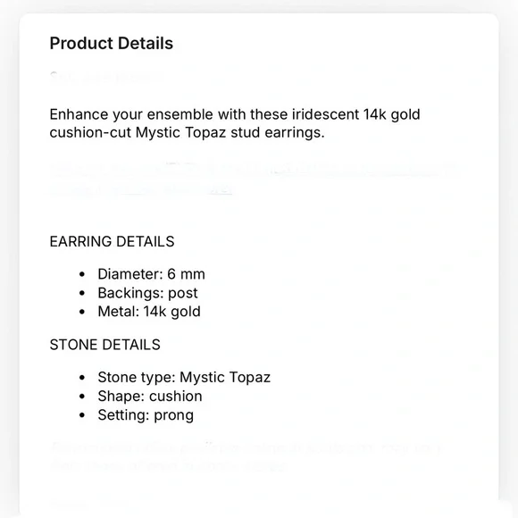 Mystic Topaz 14k Gold Pierced Earrings - Picture 10 of 10